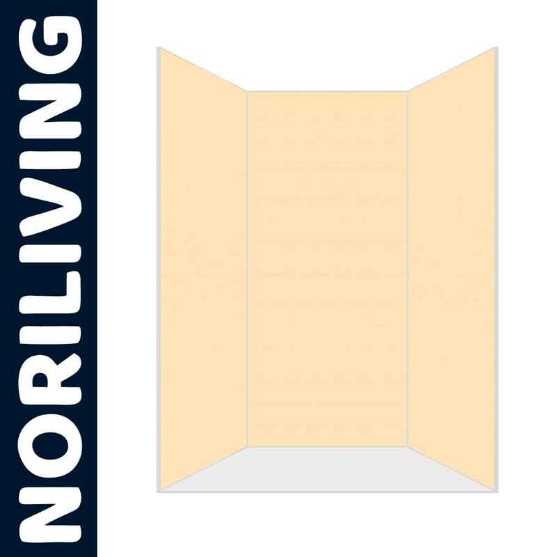Beiger Raumteiler von Norliving als Sichtschutz mit drei Paneelen