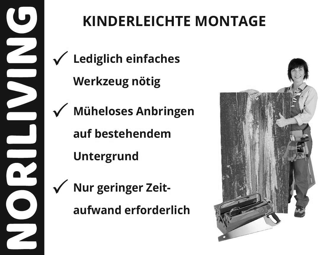 Aufzählung der Vorteile einer Badrückwand aus Aluverbund