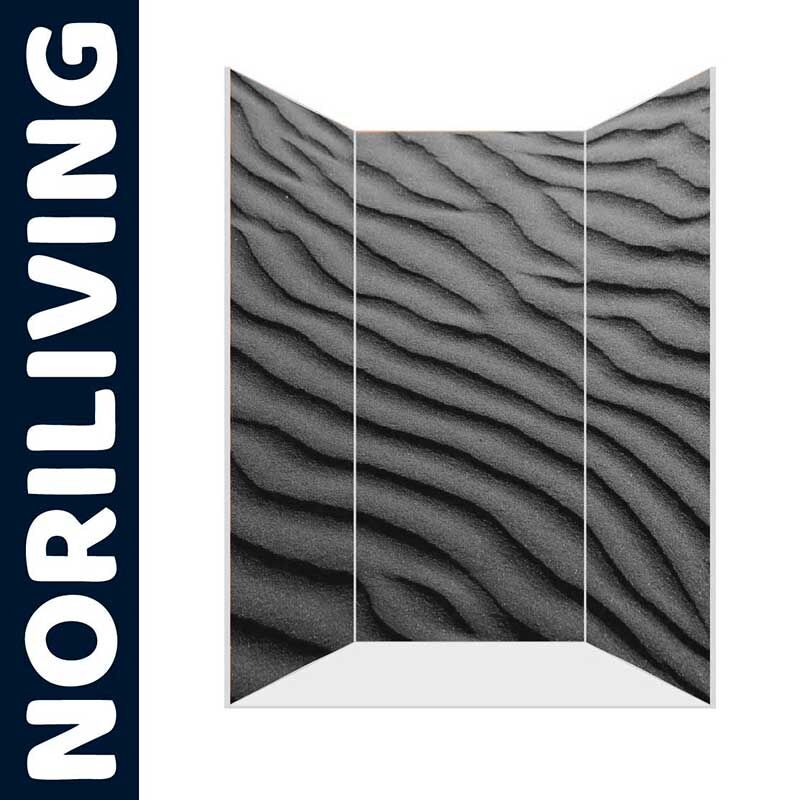 Dekorativer Raumtrenner mit sandigem Wellenmuster von Noriliving