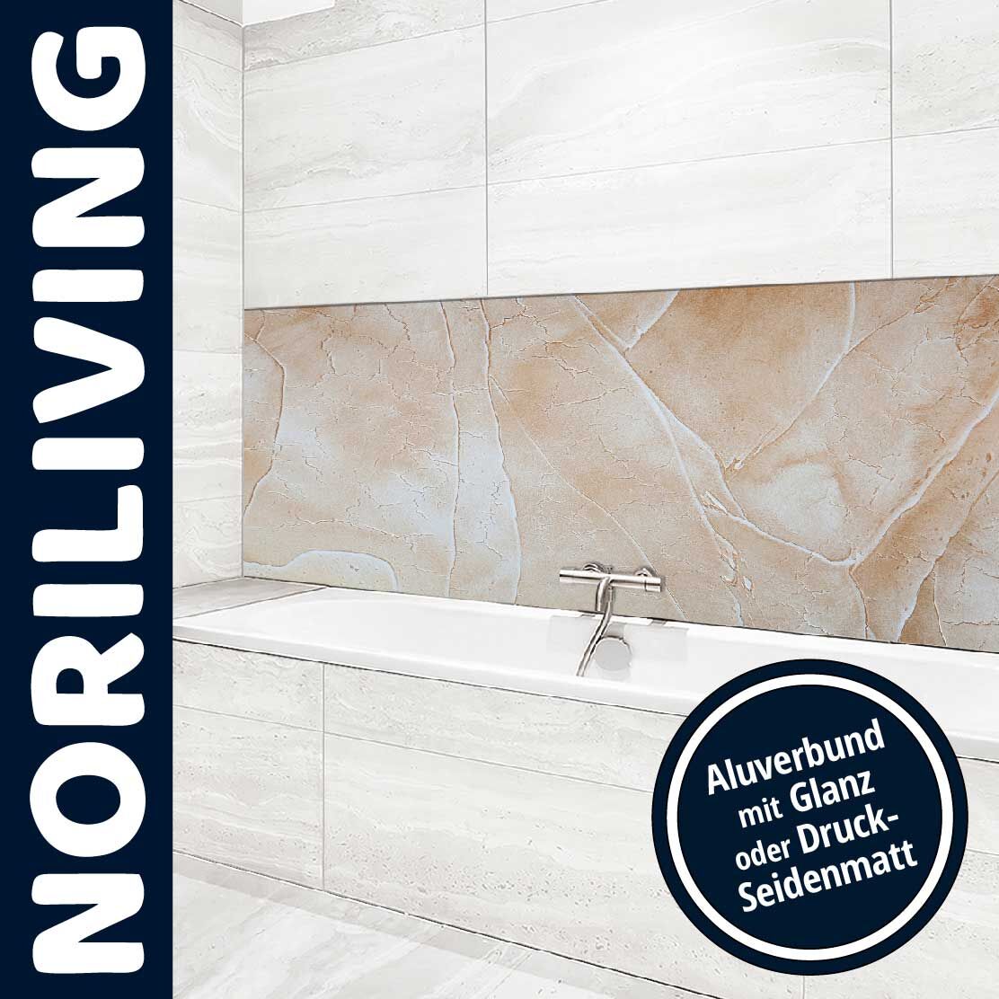 Ansicht des Badrückwand-Motivs Marmor beige 705 Unterkante