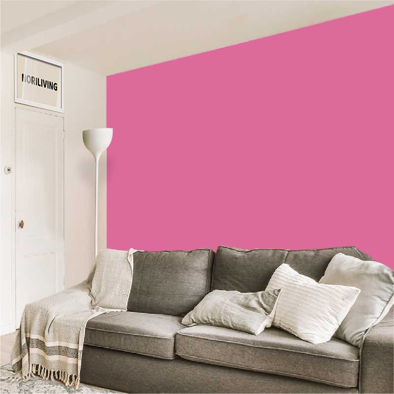 im Wohnzimmer eingebaute Wohnzimmerrückwand mit Motiv Unifarbe Violett 2359