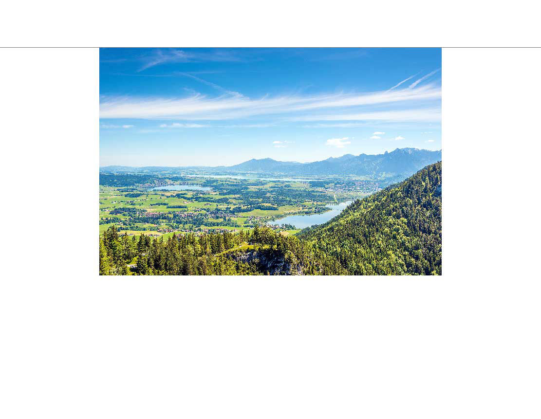 Ansicht des Badrückwand-Motivs Blick ins Tal im Allgäu 427