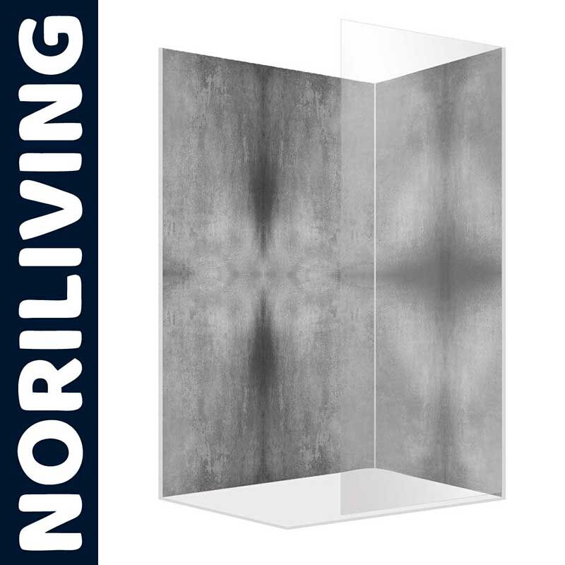 Duschrückwand in Betonoptik von NORILIVING, modern und stilvoll für Badezimmer