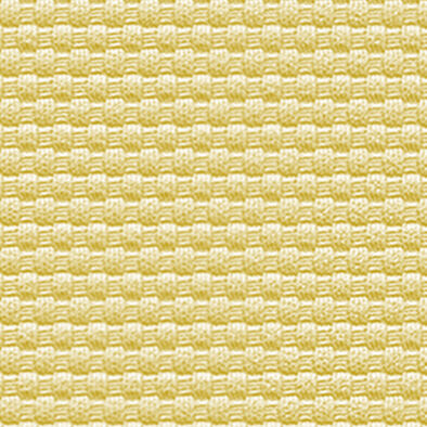 Detailaufnahme eines gelben Stoffes mit Waffelstruktur