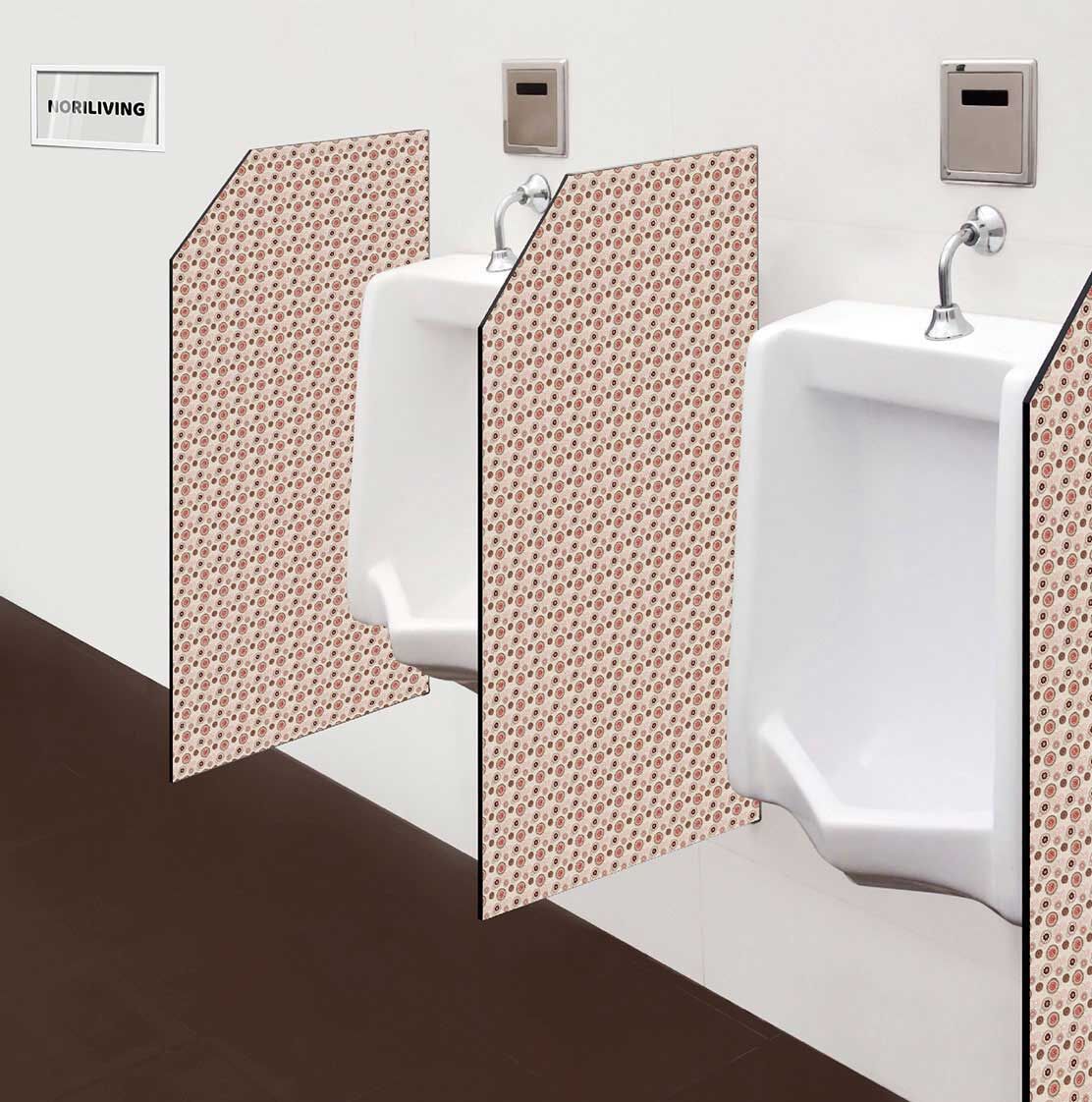 in der Toilette eingebaute Schamwand mit Motiv Blume Hintergrundmuster 375