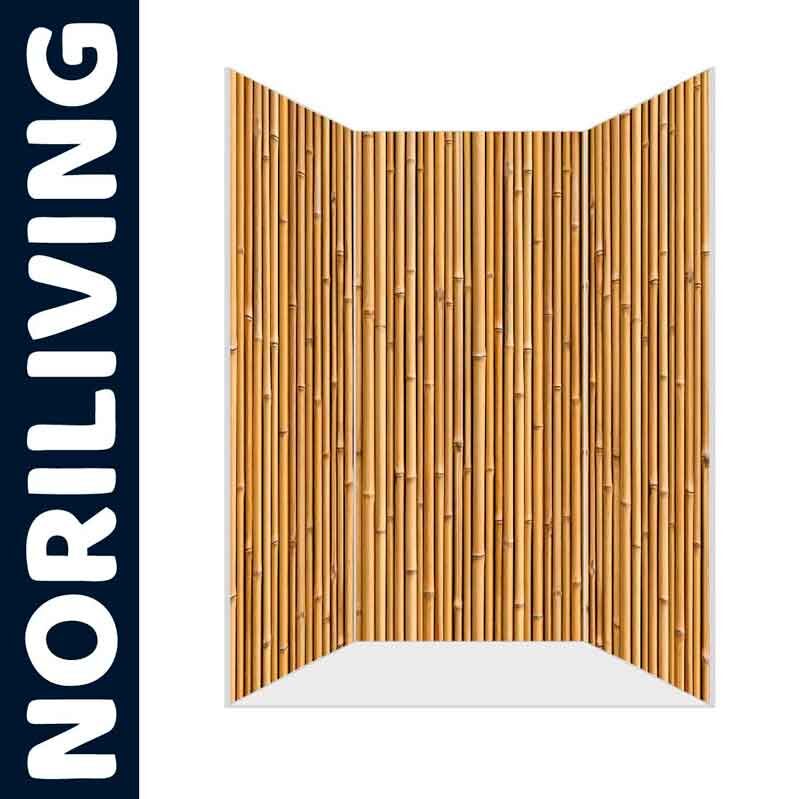 Paravent aus Bambus mit dreiteiligem Design von Noriliving