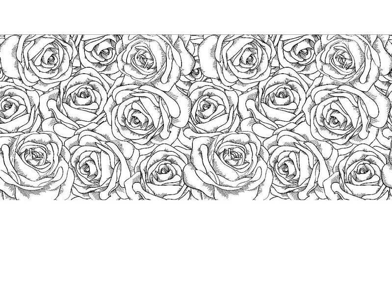 Schwarz-weißes Rosenmuster, nahtloses Design für Hintergrund oder Tapeten