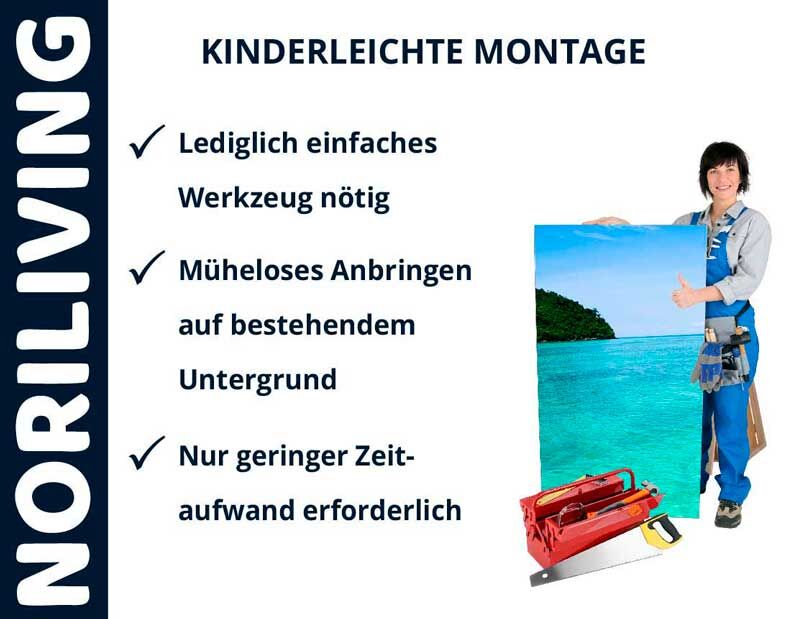 NORILIVING: Einfach zu montierende Produkte, wenig Werkzeug nötig, müheloses Anbringen und geringer Zeitaufwand