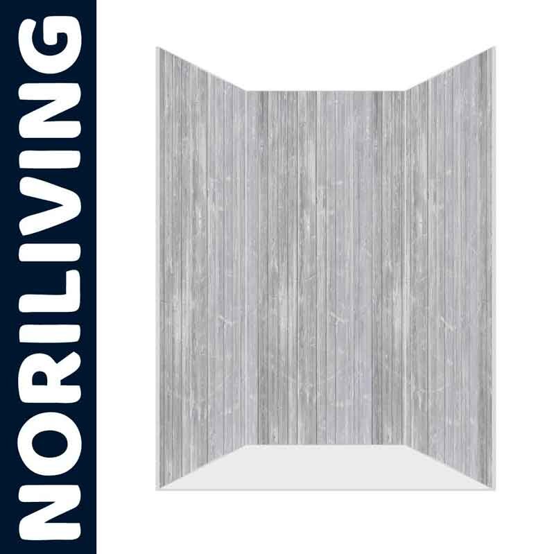 Graue Wandpaneele in Holzoptik von Noriliving