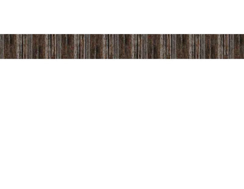 Ein langer, schmaler Streifen aus dunklen, vertikalen Holzlatten, ideal für dekorative Zwecke.