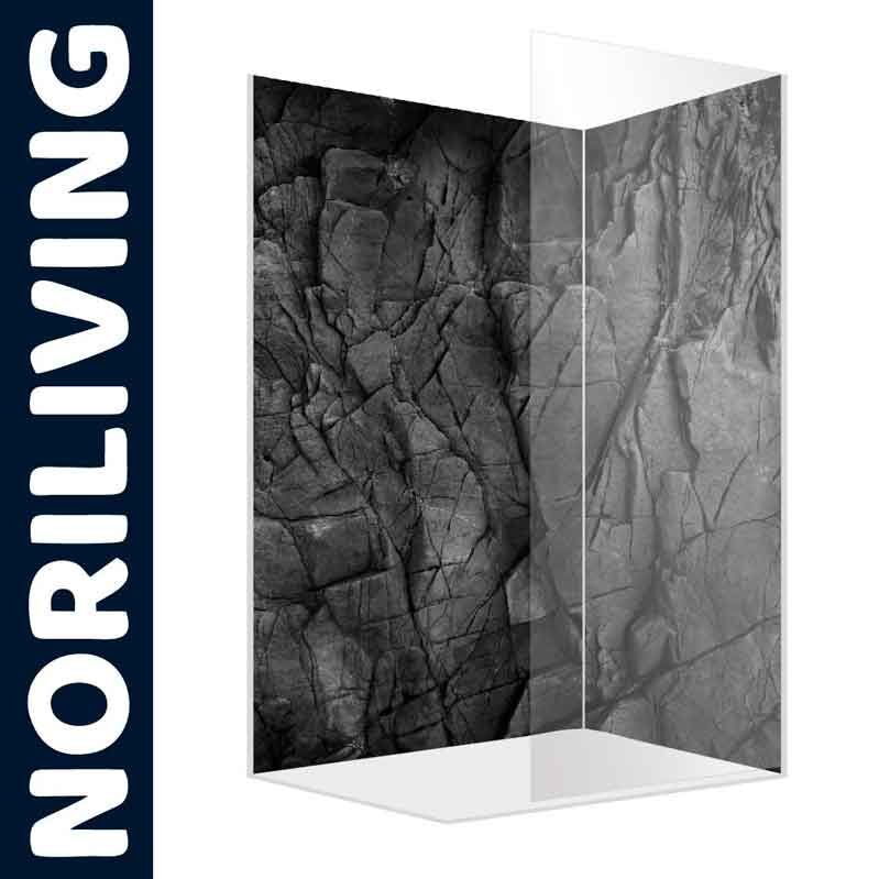 Duschkabine von NORILIVING mit modernem Steinmuster-Design