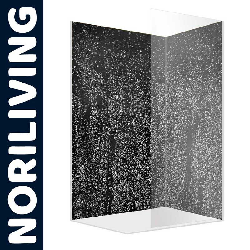 Transparenter Duschschutz von NORILIVING mit dekorativem Bläschen-Muster