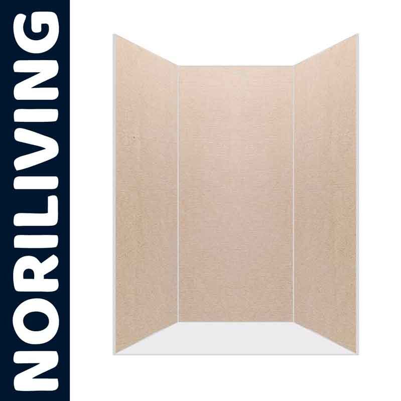 Trennwand von NoriLiving mit Holzoptik, bestehend aus drei Paneelen
