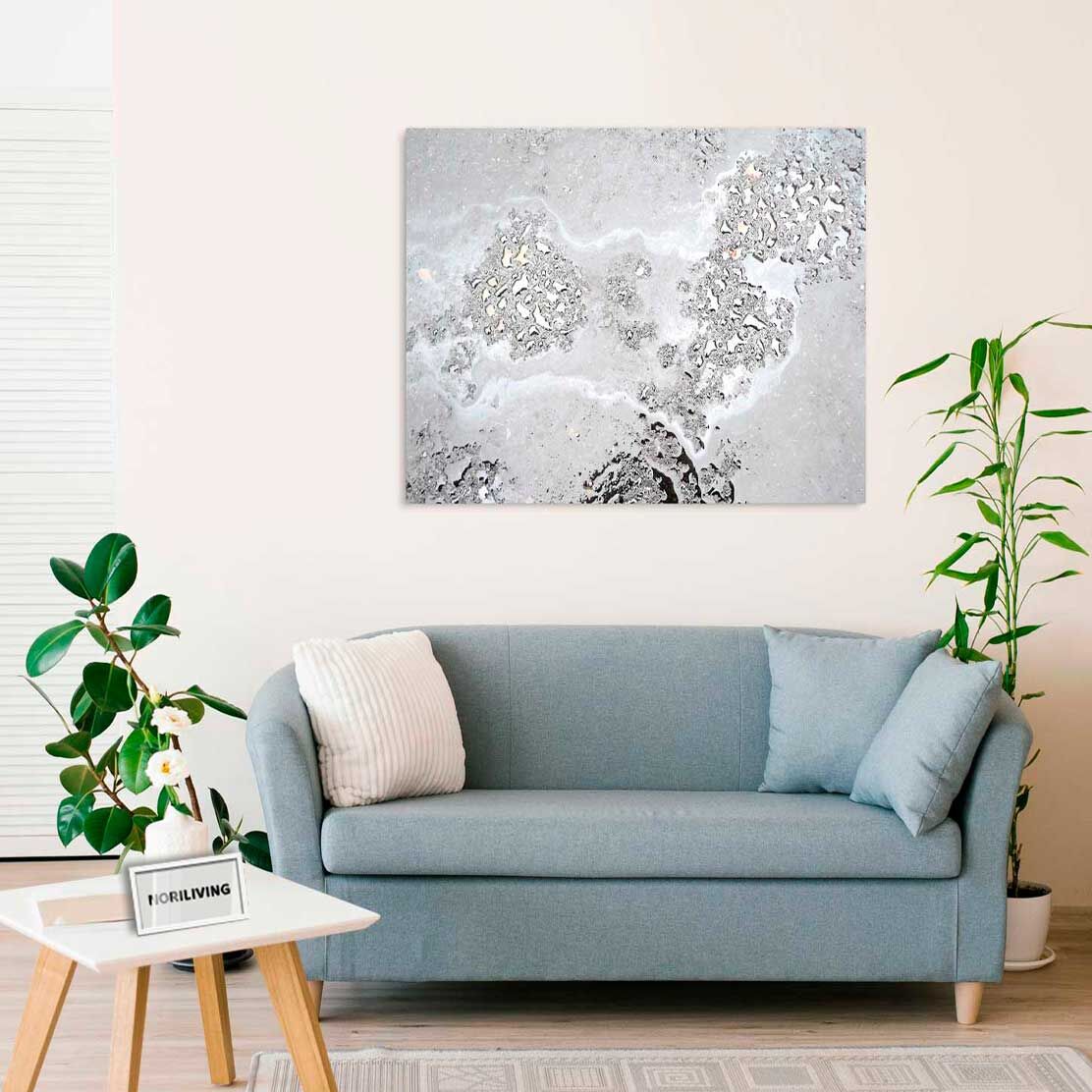 Wandbild über dem Sofa mit Motiv Wassertropfen 010
