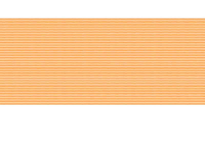 Nahaufnahme eines orangefarbenen Stoffes mit feinen, gleichmäßigen horizontalen Streifen.