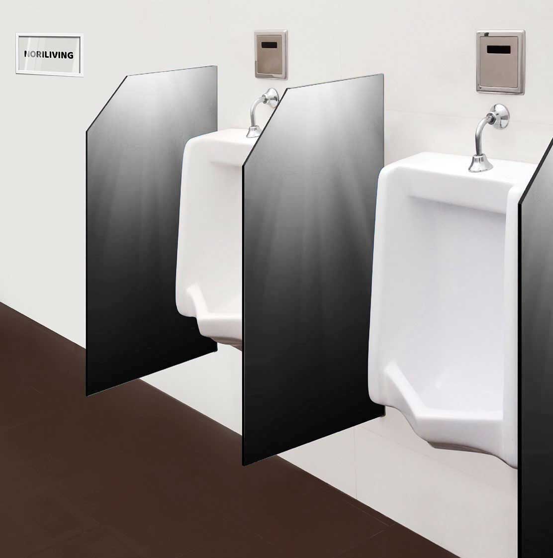 in der Toilette eingebaute Schamwand mit Motiv Lichteinfall Unterwasser 116 schwarz-weiß