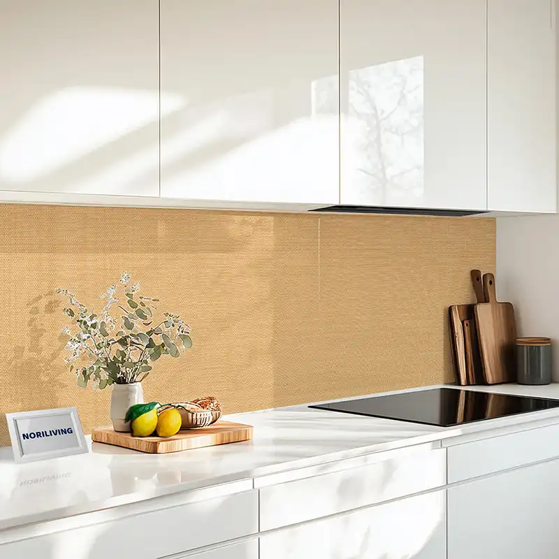 Küchenrückwand Alu 1-4 teilig Gewebestruktur Beige 2260
