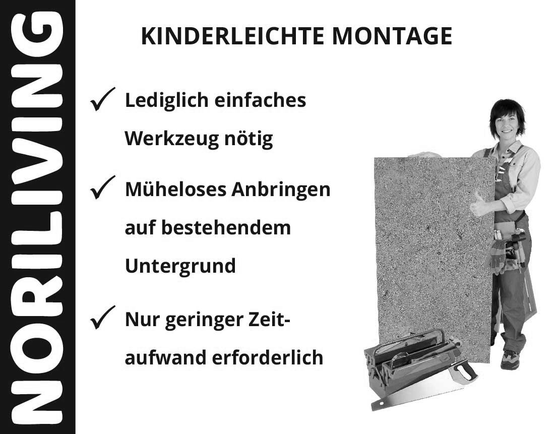 Aufzählung der Vorteile einer Badrückwand aus Aluverbund