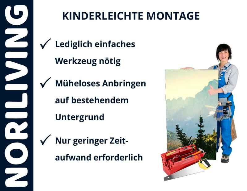 NoriLiving einfach zu montierendes Gemälde mit Werkzeug. Einfache Montage, Werkzeuge nicht erforderlich, schnelle Installation.