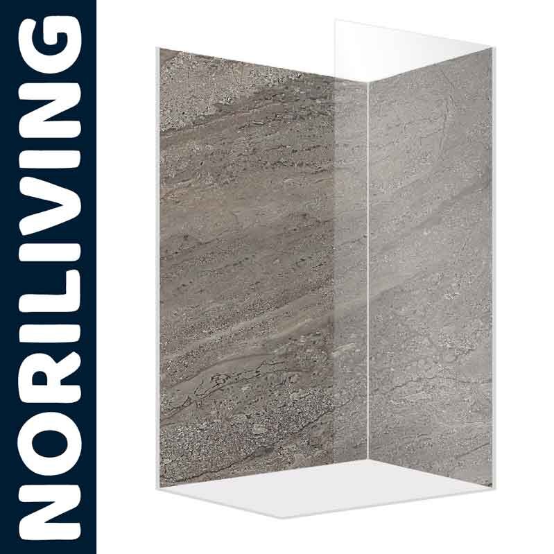Moderne Duschwand von NORILIVING mit stilvoller Betonoptik-Design für Ihr Badezimmer