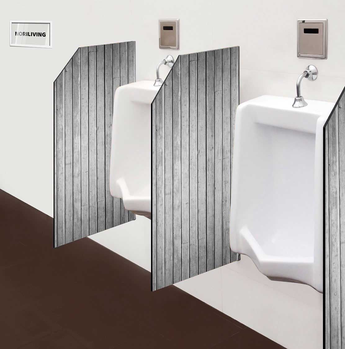 Schamwand Alu Beige Holzdielen 039 schwarz-weiß