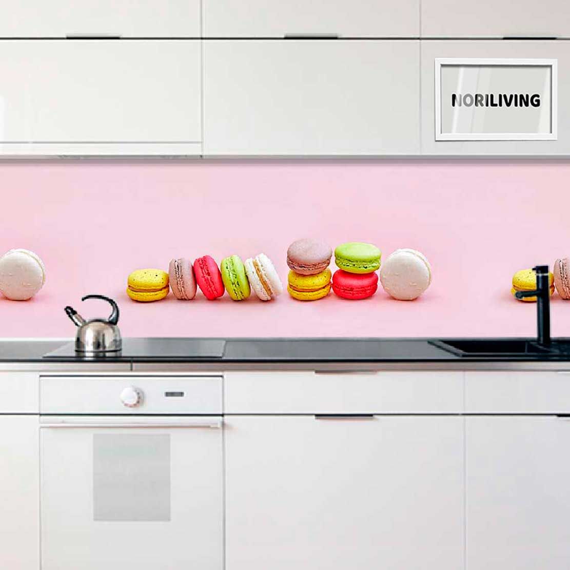 Küchenrückwand Alu bunte Macarons 661