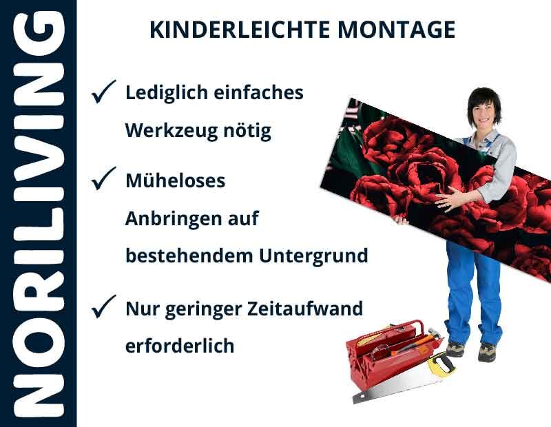 Noriliving einfaches Montagessystem mit Werkzeug und Panel, ideal für schnelle Projekte.