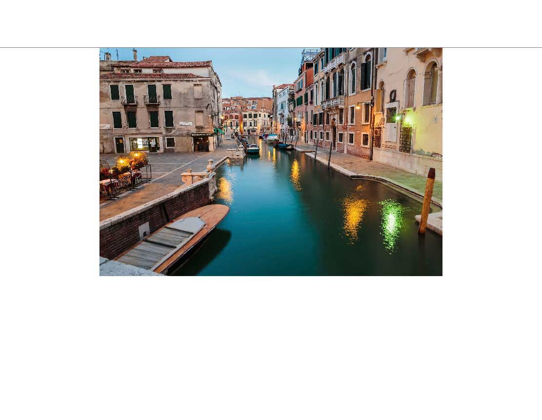 Wohnzimmerrückwand Alu Kanal in Venedig 355