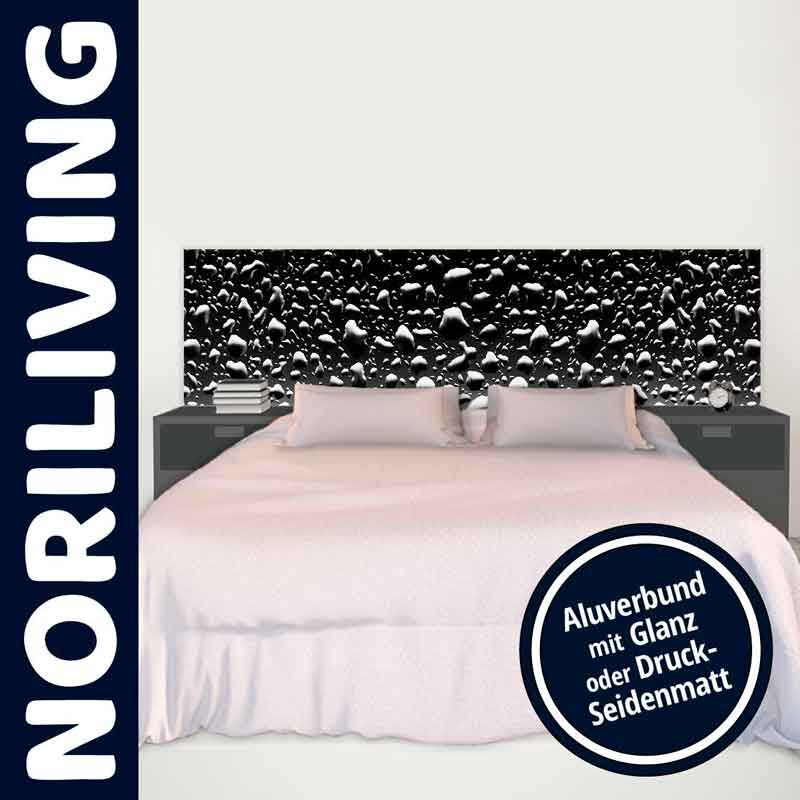 Bett mit Kopfteil aus Aluverbund, modernes Design von Noriliving