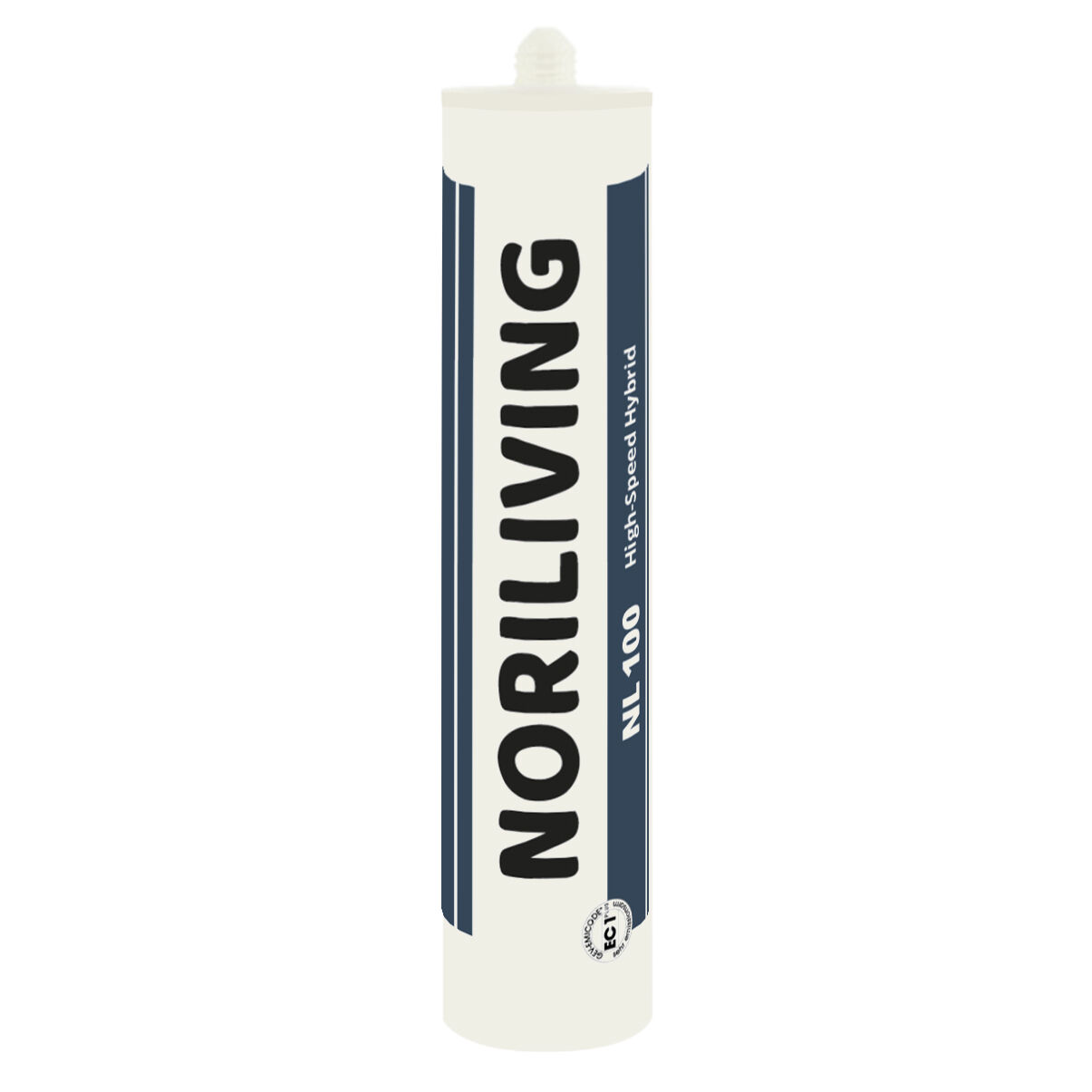 NORILIVING NL 100 Dichtstoffkartusche Produktbild einer NORILIVING NL 100 Dichtstoffkartusche, High-Speed Hybrid Füllmaterial in zylindrischer Form.