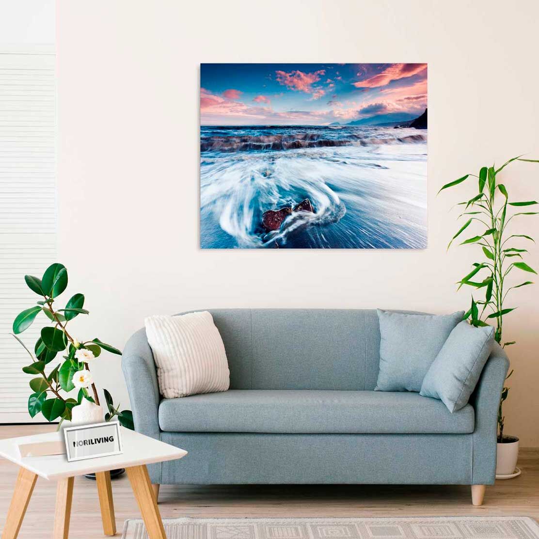 Wandbild über dem Sofa mit Motiv Sonnenuntergang Meer 181