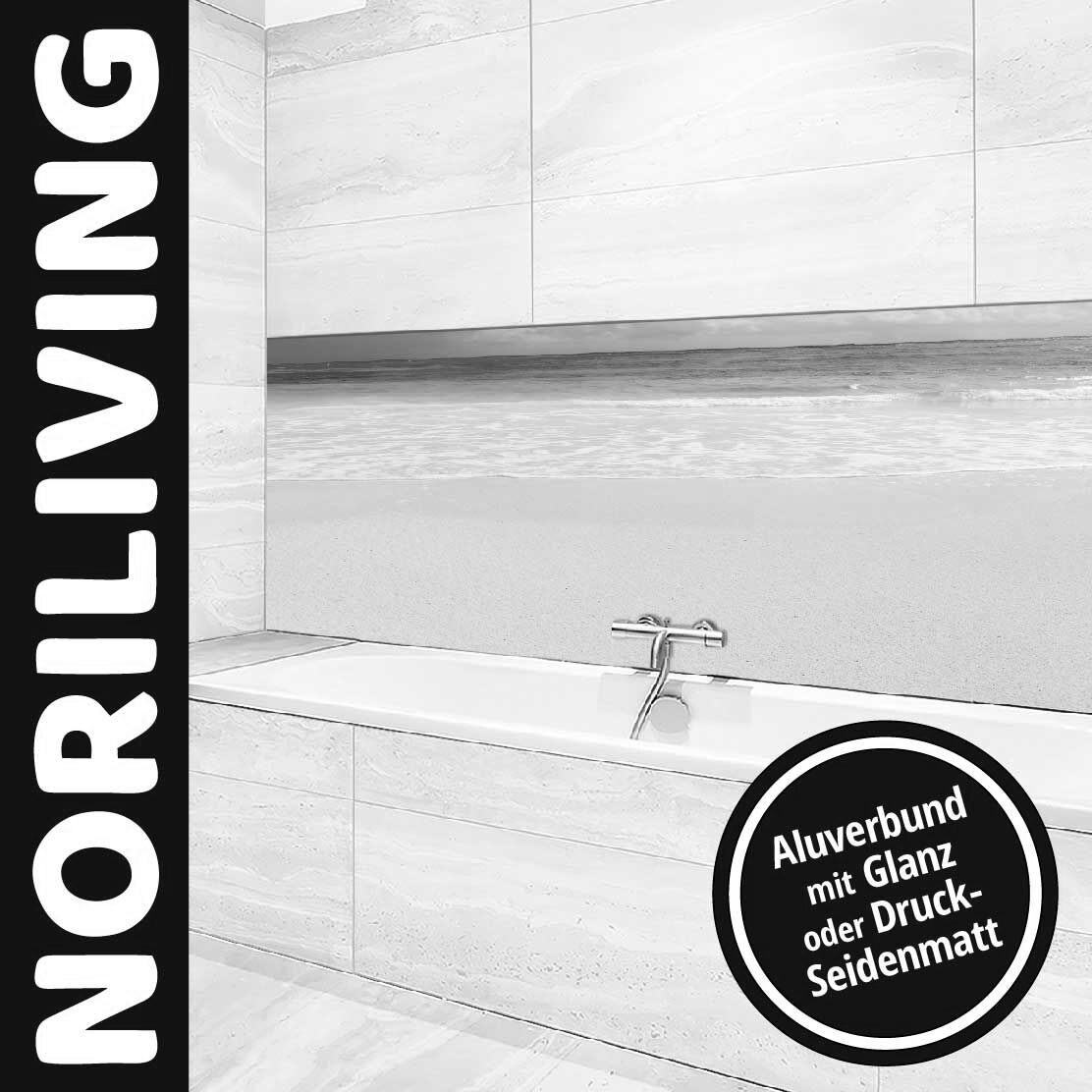 Modernes Badezimmer von NORILIVING mit Aluverbundverkleidung in glatter Oberfläche und stilvollem Design
