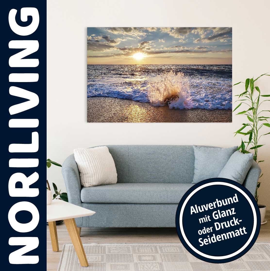 Wandbild Alu Sonnenuntergang am Meer 859