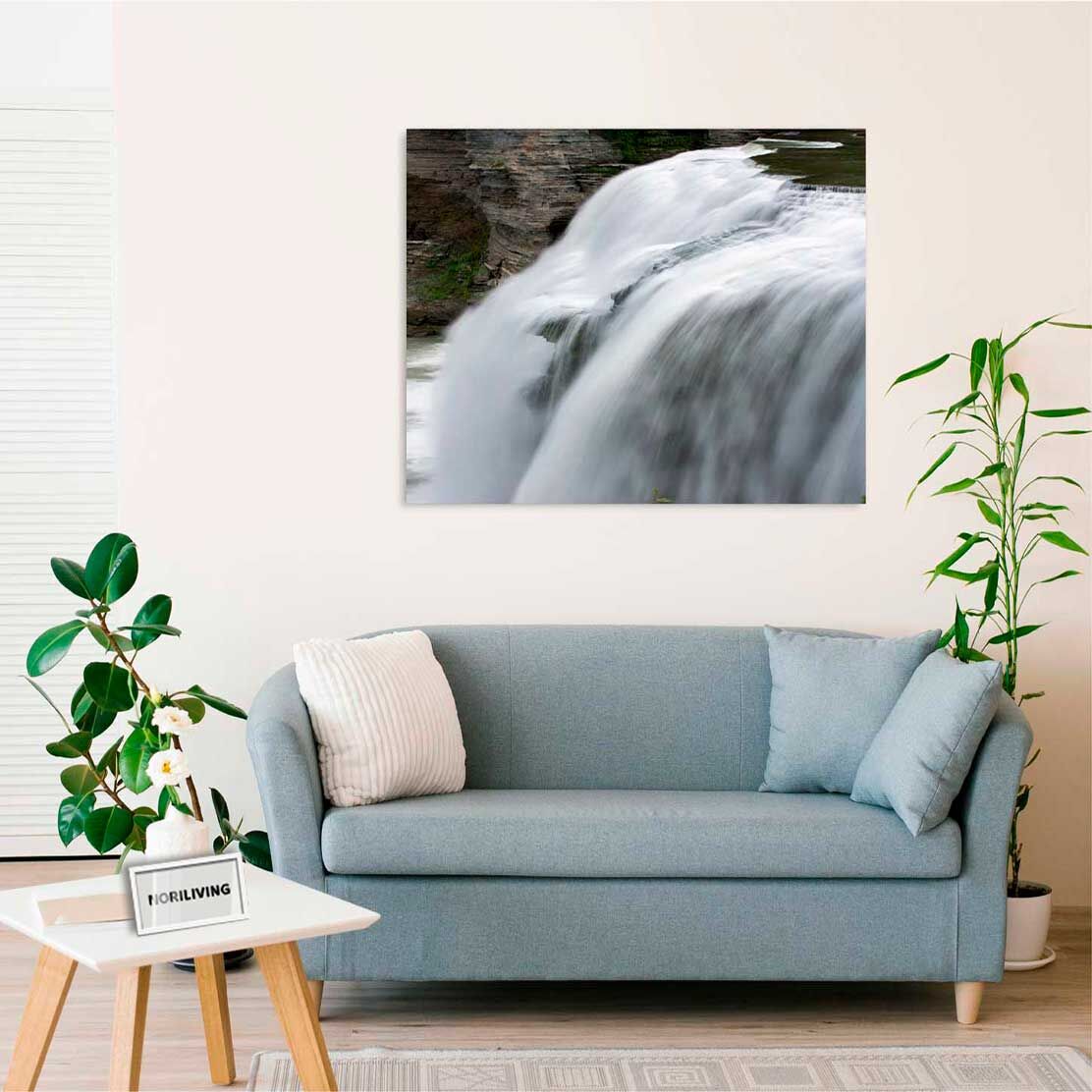 Wandbild über dem Sofa mit Motiv Wasserfall 429