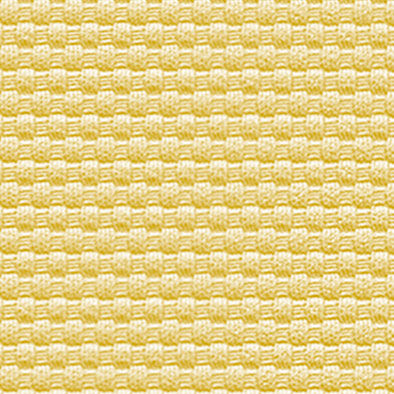 Nahaufnahme eines gelben Stoffes mit Waffelmuster
