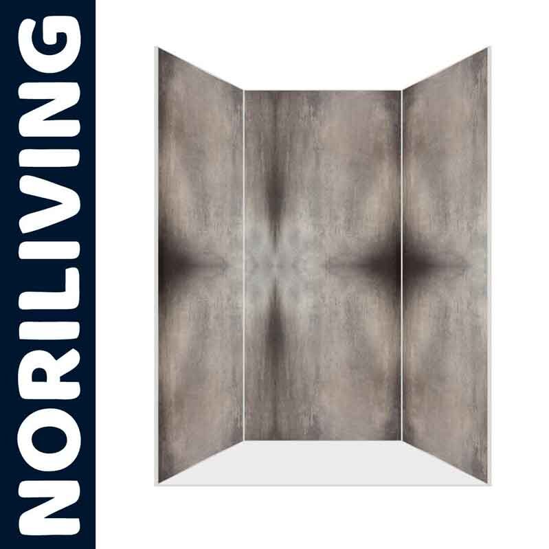 Paravent im Beton-Look von Noriliving, dreiflügelig