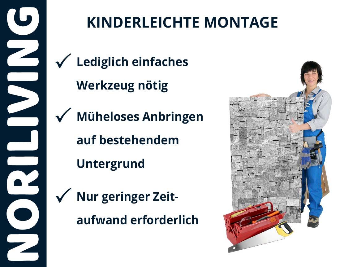 Aufzählung der Vorteile einer Badrückwand aus Aluverbund