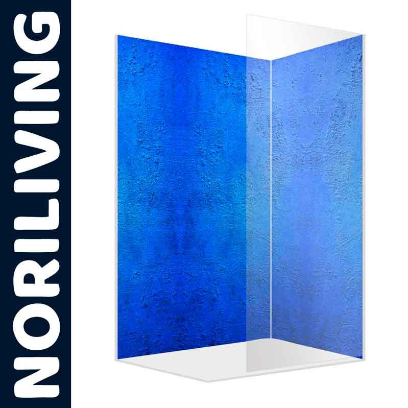 Moderne blaue Duschtrennwand von Noriliving mit Strukturdesign