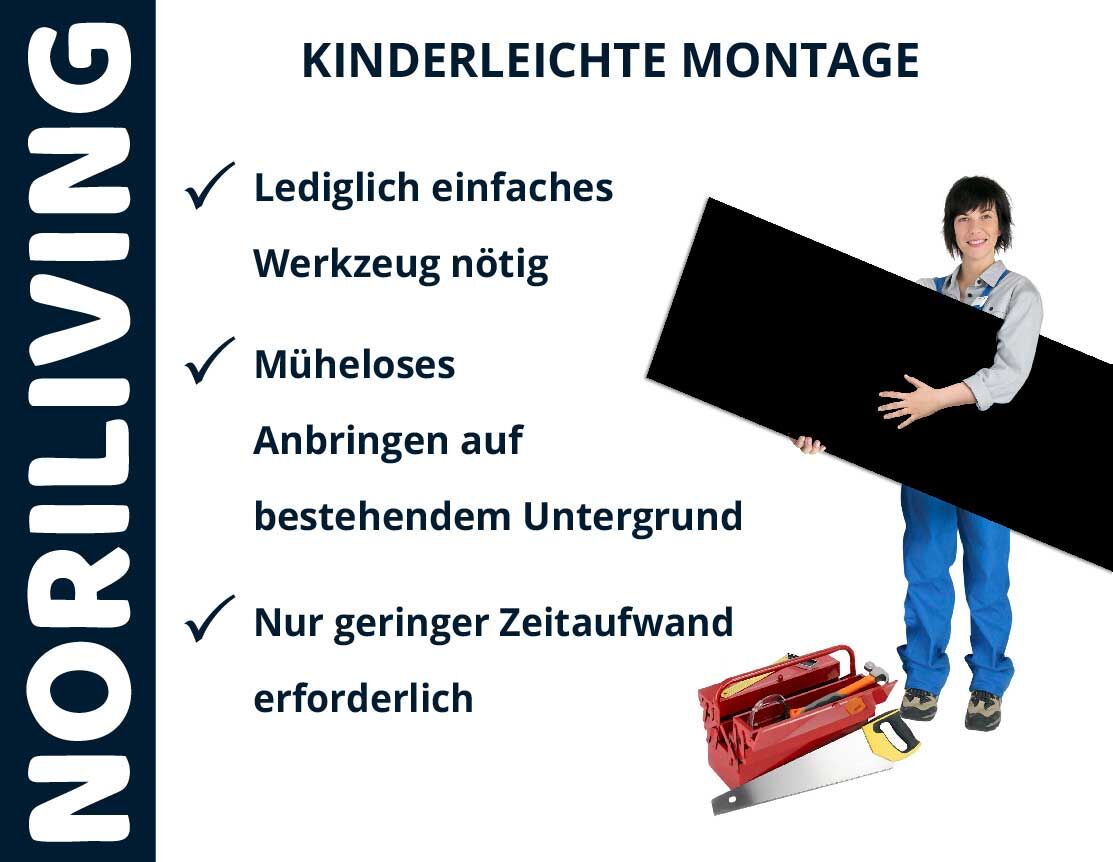 Aufzählung der Vorteile einer Küchenrückwand aus Aluverbund