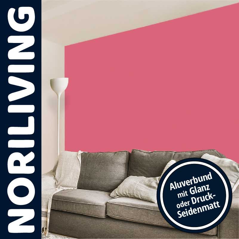 Wohnzimmerrückwand Alu Unifarbe Rosa 2364