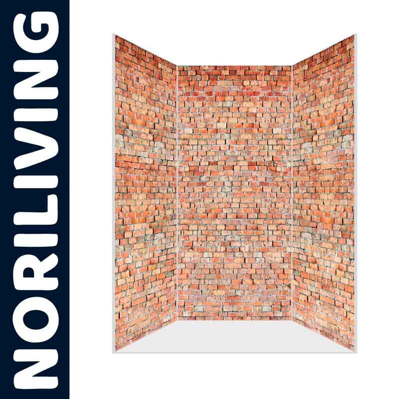 Fototapete mit realistischem Ziegelwand-Motiv von Noriliving