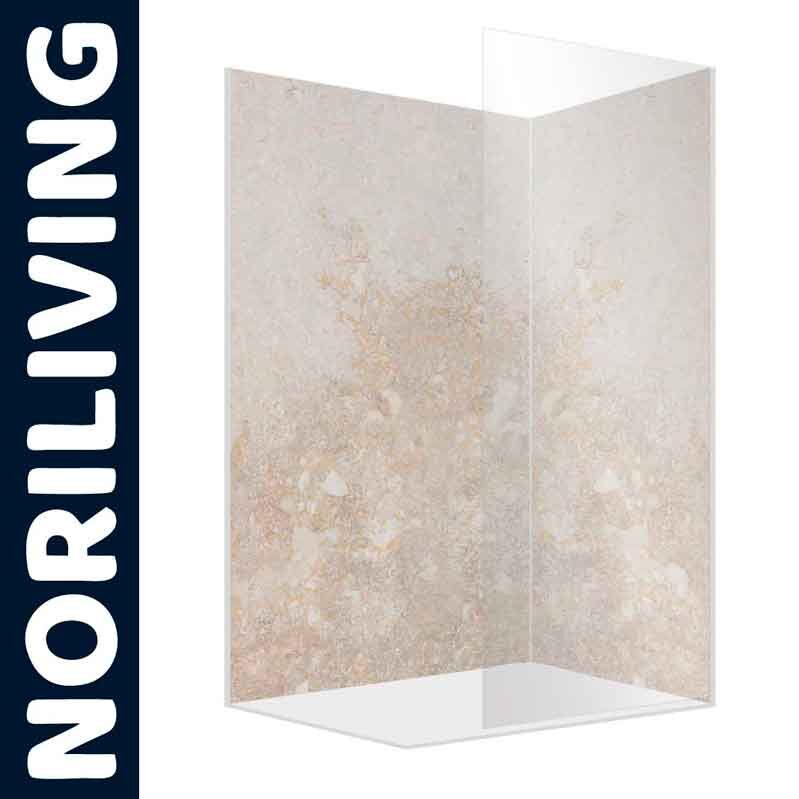 Duschwand von Noriliving in elegantem Design mit dezentem Muster