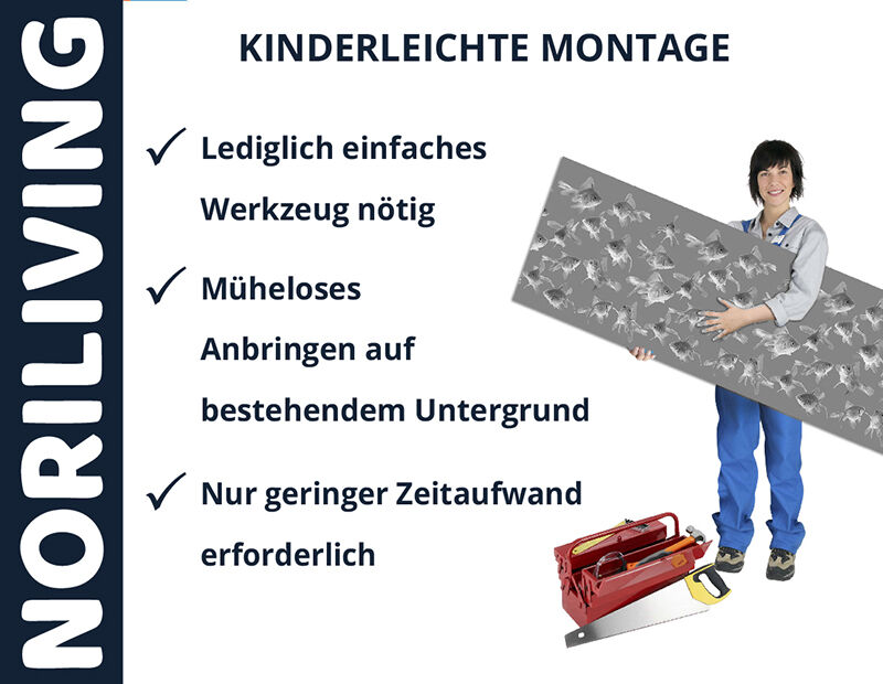 Aufzählung der Vorteile einer Küchenrückwand aus Aluverbund
