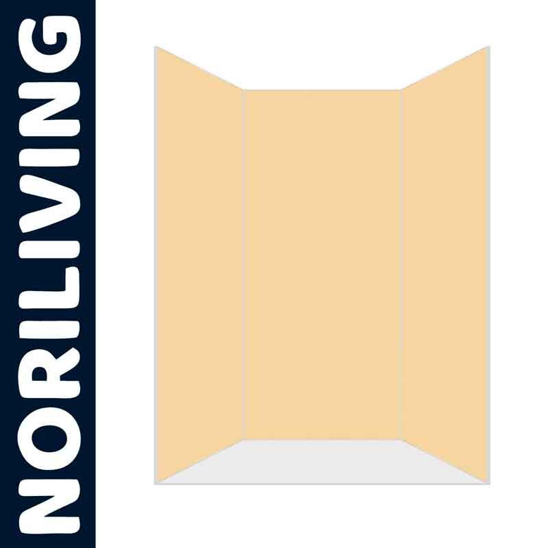 Illustration eines beigen Noriliving Raumteilers mit modernem Design
