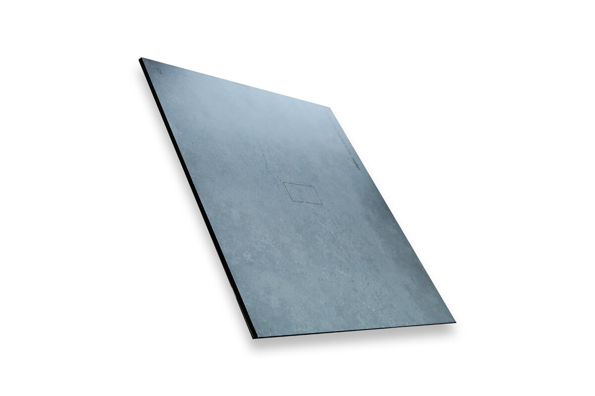 Moderne Duschwanne aus hochwertigem Material Graue, flache Duschwanne mit elegantem Design