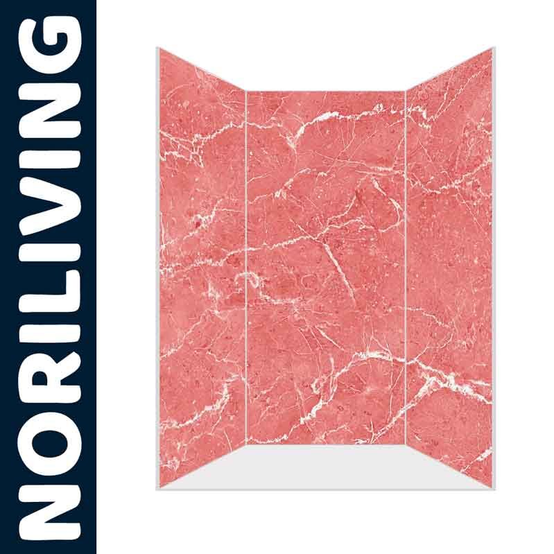 Dekorativer Raumteiler von Noriliving mit roter Marmor-Optik