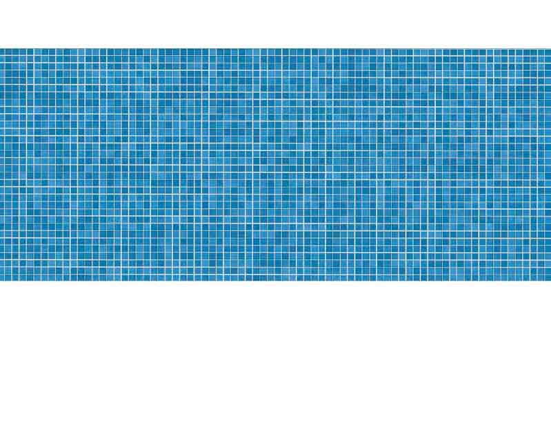 Nahaufnahme eines blauen Mosaikfliesenmusters mit kleinen quadratischen Kacheln, ideal für Badezimmer oder Pools