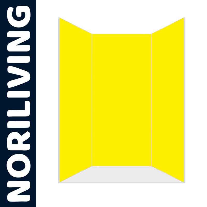 Gelber Paravent von NORILIVING, dreiseitig gefaltet