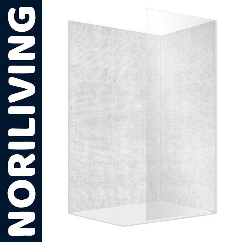 Transparente Glas-Duschwand mit Textur von NORILIVING
