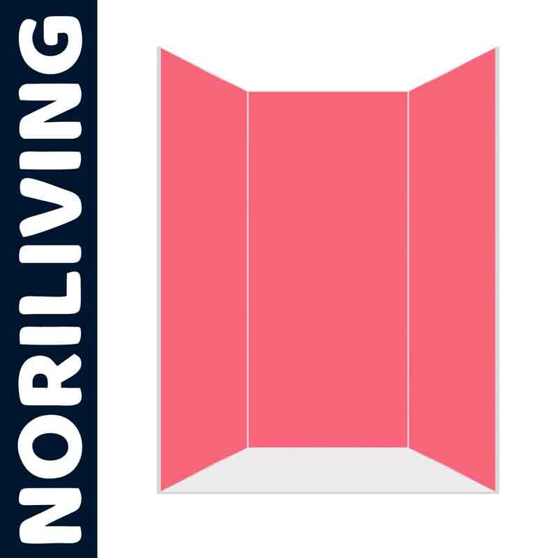 Dreiteiliger rosa Paravent von Noriliving für Sichtschutz und Dekoration